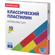 Пластилин 10цв. Erich Krause «Basic», 160гр растительная основа, картонная упаковка 50640
