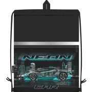 Мешок для обуви Lamark «Neon Car», 33х42 см, на шнур, светоот., лента, ручка-петля, SB0022-09