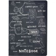 Тетрадь 40л. клетка  «Cofee break», А5+, матовая ламинация Soft Touch, скругл углы, тонир.блок 70 г/м.,  BrunoVisconti 7-40-001/128