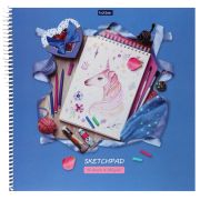 Тетрадь-sketchbook 290*290мм 32л, Hatber «Искушение нежностью», спираль, нелинованный, мягкая обложка, блок белый офсет 160 г/м2, глянцевая ламинация 22269