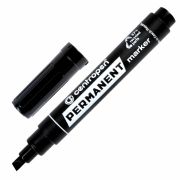 Маркер перманентный Centropen скошенный черный 8576