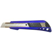 Нож канцелярский Lamark 18мм большой, корпус soft touch, синий CK0212