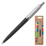 Ручка шариковая Parker JOTTER Black черный корпус с деталями из нержавеющей стали, 1мм.,  синие чернила, блистер  2096873