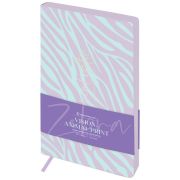 Ежедневник недатированный А5  Greenwich Line «Vision. Animal print. Zebra» тонированный блок, цветной срез,  кожзам, 136л., ENA5_38808