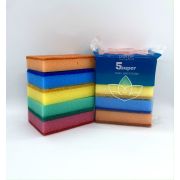 Губка хозяйственная для посуды 5шт. Супер с чистящим слоем (5шт/30уп) р-р 100*70*25 Прайд (уп.) 3931/10