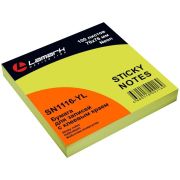 Бумага с липк. краем 76,2*76,2 100л.  неон желтая LAMARK 1116-YL
