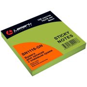 Бумага с липк. краем 76,2*76,2 100л.  неон зеленая  LAMARK 1116-GN