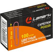 Скрепки 33мм Lamark цветные 33 мм/100 шт. с виниловым покрытием PC0228