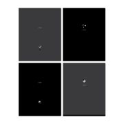 Тетрадь 48л.кл.скрепка BG, «Monocolor. Black. Concise», soft-touch ламинация, тиснение фольгой Т5ск48_лс_тф 12234