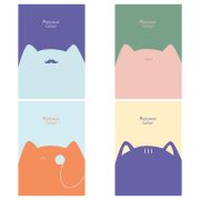 Тетрадь 40л., А5, клетка MESHU «Mr. Cat» матовая ламинация, выборочный лак, ЕВРО MS_49800