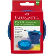Стакан для воды Faber-Castell «Clic&Go», складной, синий