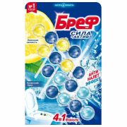 Гигиенический блок для унитаза Bref Сила-Актив Лимонная свежесть 4 в 1