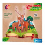 Пластилин 24цв. ZOO со стек.карт/кор Луч 480гр 30С 1809-08