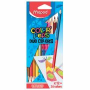 Карандаши 24 цв 12 штук, MAPED Colorpeps Duo, 2-х сторонние 829600