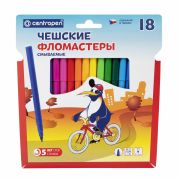 Фломастеры 18 Centropen «Пингвины», смываемые, вентилируемый колпачок, 7790/18ET, 7 7790 1886