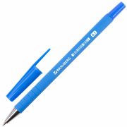 Ручка шариковая BRAUBERG «Capital blue», СИНЯЯ, корпус soft-touch голубой, узел 0,7 мм,  142493 (стержень 140мм)