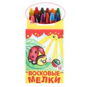 Мел воск. 12 цв. треугольн. маслян. Кроха к/кор. Луч